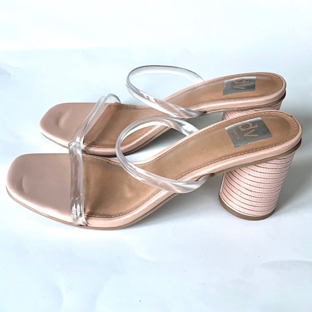 Dolce Vita Merrick  Sandals 10 Slip On Clear Straps Open